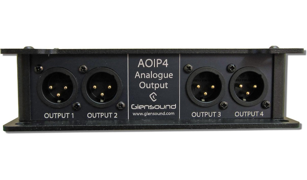 Glensound AoIP-4O 4 x analogue outputs via a Dante interface on CAT5